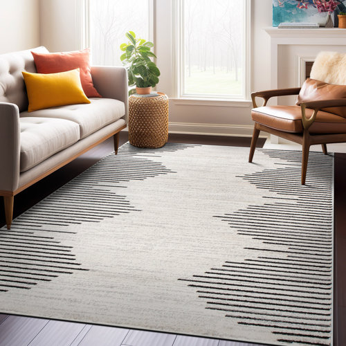 Foundstone™ Phoebe Geometric Machine Made Polypropylene Area Rug in